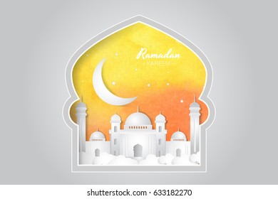 Ramadan Kareem. Islamic vector design for greeting card