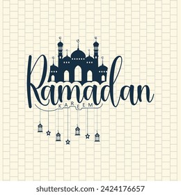 Ramadan Kareem. islamic vector typography. Realistic style. Ramadan invitations templates, greeting card collection with hand drawn lettering.