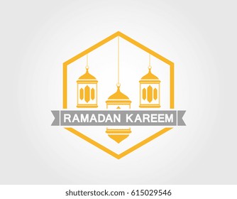 Ramadan kareem. label