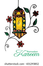 Ramadan Kareem with lamp