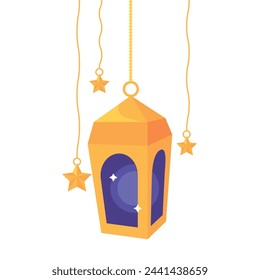 ramadan kareem lamp isolated illustration