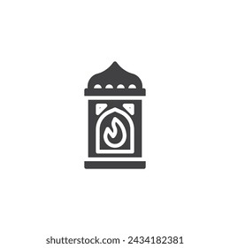 Ramadan kareem lamp vector icon. filled flat sign for mobile concept and web design. Ramadan Lantern glyph icon. Symbol, logo illustration. Vector graphics