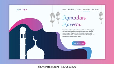 Ramadan kareem landing page design 