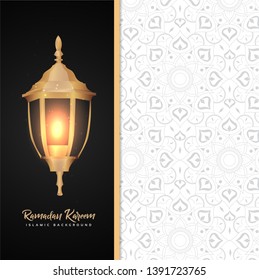 Ramadan Kareem with lantern background