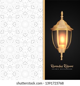 Ramadan Kareem with lantern background