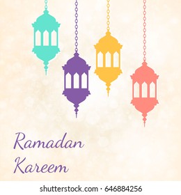 pastel coloured lanterns