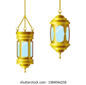 ramadan kareem lantern hanging icon