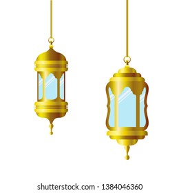 ramadan kareem lantern hanging icon