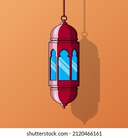 Ilustración vectorial colgante de linterna de Ramadan kareem