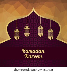 Diseño vectorial de fondo islámico de Ramadan Kareem