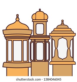 ramadan kareem lantern isolated icon