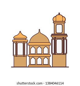 ramadan kareem lantern isolated icon