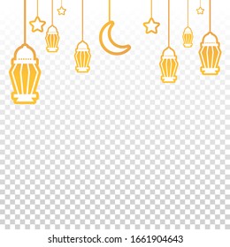 Ramadan kareem with lantern lamp background.