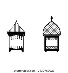 Vector de diseño de ilustración de conjunto de linterna kareem de Ramadán