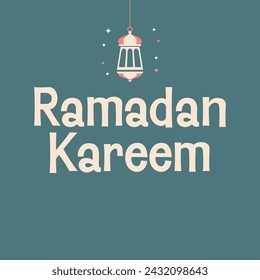 Linterna Kareem de Ramadán texto diseño moderno. Archivo editable