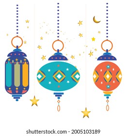Ramadan Kareem Lanterns Vector Illustration
 