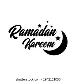 Ramadan kareem. lettering art for poster, greeting card, t-shirt, etc. Editable stroke. Design template vector