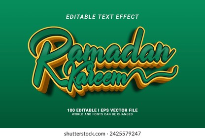 ramadan kareem lettering text effect