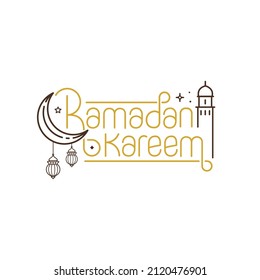 Tarjeta de bienvenida Ramadan kareem con letras tipográficas. La caligrafía árabe significa vacaciones generosas.