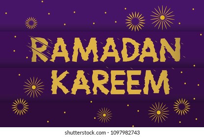 Ramadan Kareem Lettering Vector Effect
