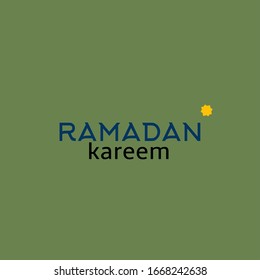 ramadan kareem lettering vector, religion lettering and star