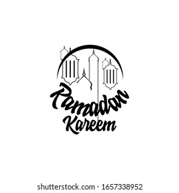 Plantilla de vectores de diseño con logotipo de Ramadán Kareem