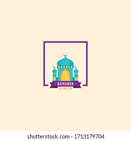 ramadan kareem logo design vector concept