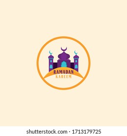 concepto vectorial del logotipo de ramadan kareem