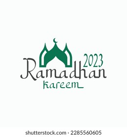 Ramadan Kareem Logo Vectorset, Logo, um den Heiligen Monat Ramadan mit schönen Farben zu begrüßen.