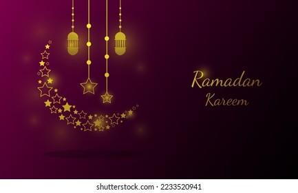 Diseño de fondo de lujo Ramadan Kareem