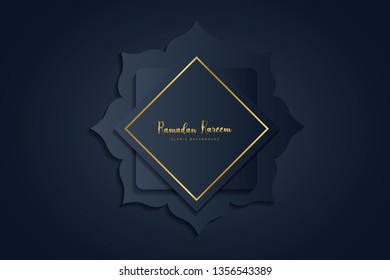 ramadan kareem luxury background.3d illustration