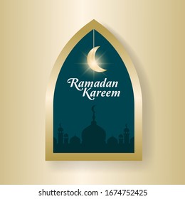 Ramadan Kareem luxury vector, Ramadan kareem greeting card, islamic background