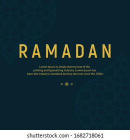 Ramadan Kareem - mandala pattern mosque for ramadan mubarak and kareem. greeting background islamic symbol crescent with arabic pattern