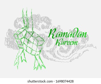 ramadan kareem is mean muslim event background with scribble art