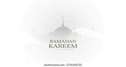 Ramadan Kareem Minimal Mosque Background Illustration