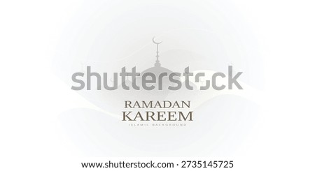 Ramadan Kareem Minimal Mosque Background Illustration