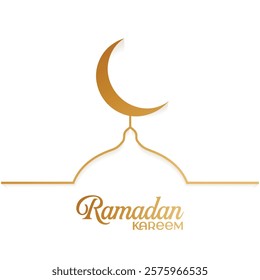 Ramadan Kareem minimal vector post design