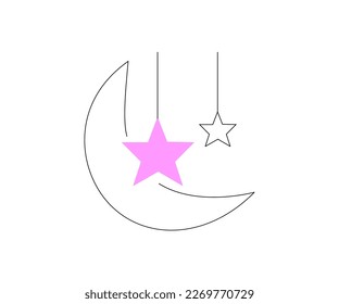 ramadan kareem, minimalist line decorative design. for islmaic poster, icon, logo, background