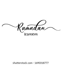 Ramadan Kareem. Modern calligraphy inscription.