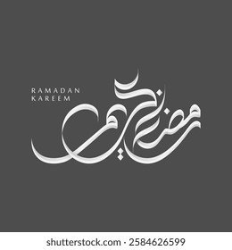 Ramadan kareem modern calligraphy vector design.