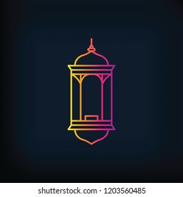 Ramadan Kareem Monoline Icon Vector Illustration Eps.10