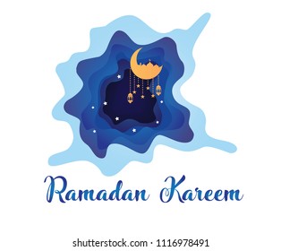 Ramadan Kareem with moon