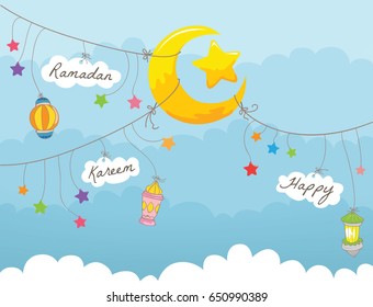 ramadan kareem moon star