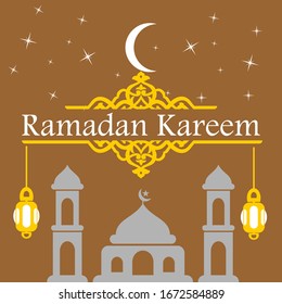 ramadan kareem mosgue design vector illustrator icon template poster islamic