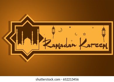 Ramadan Kareem with Mosque