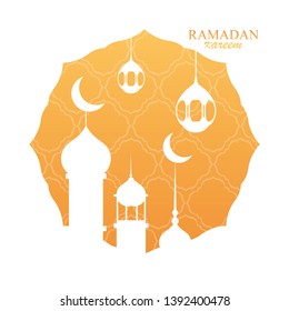 ramadan kareem mosque building in frame