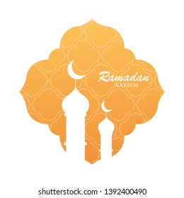 ramadan kareem mosque building in frame