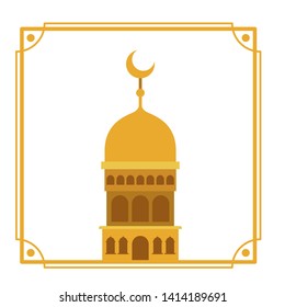 ramadan kareem mosque building icon