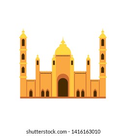 ramadan kareem mosque building vector ilustration