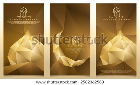 Ramadan Kareem mosque dome and crescent moon arabic geometric pattern for banner and greeting card